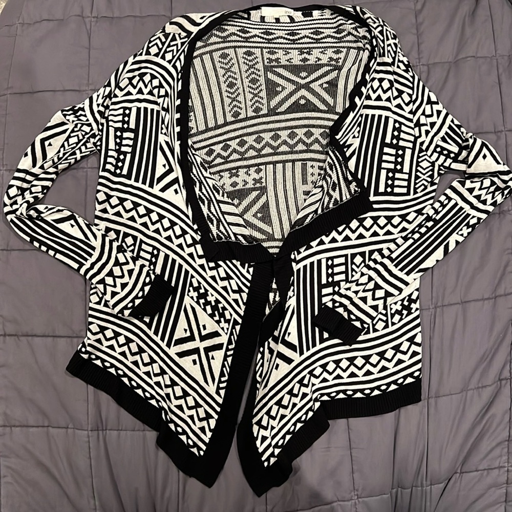 Black and White Designed Cardigan